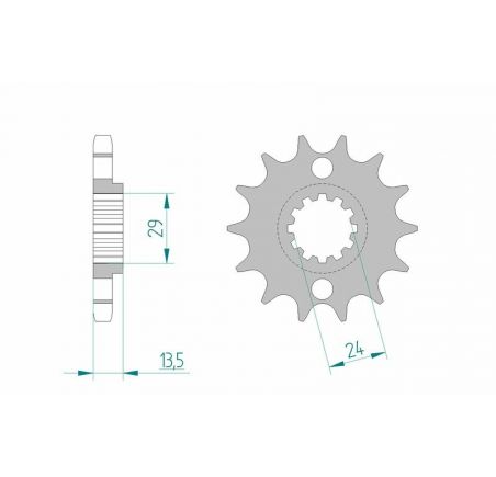 Pignon AFAM acier standard 24801 - 630