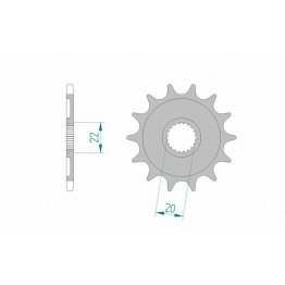 Pignon AFAM acier standard 21309 - 520