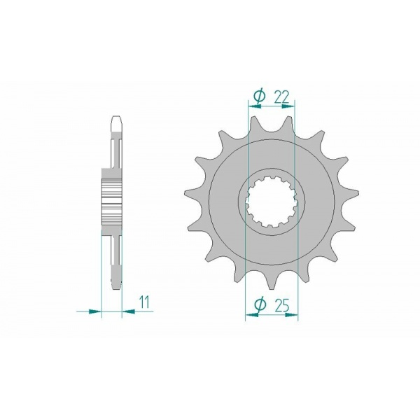 Pignon AFAM acier standard 37400 - 520