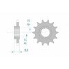 Pignon AFAM acier standard 61600 - 525