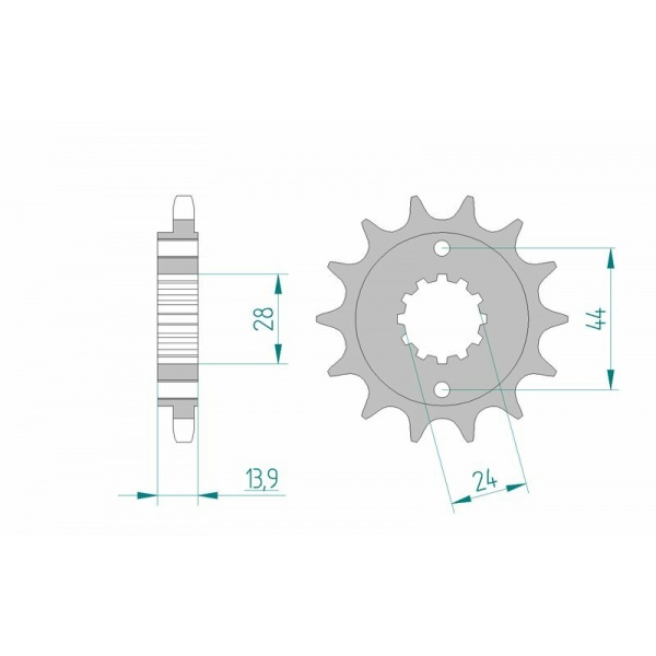 Pignon AFAM acier standard 20606 - 525 Pignon AFAM acier standard 20606 - 525