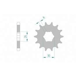 Pignon AFAM acier standard 21600 - 530