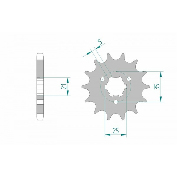 Pignon AFAM acier standard 22502 - 530 Pignon AFAM acier standard 22502 - 530
