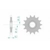 Pignon AFAM acier standard 21606 - 525