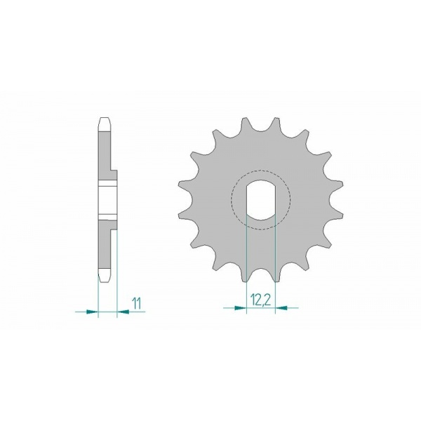 Pignon AFAM acier standard 55201 - 428 Pignon AFAM acier standard 55201 - 428