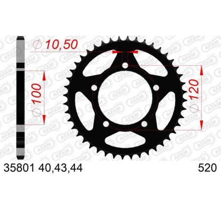 Couronne AFAM acier standard 35801 - 520