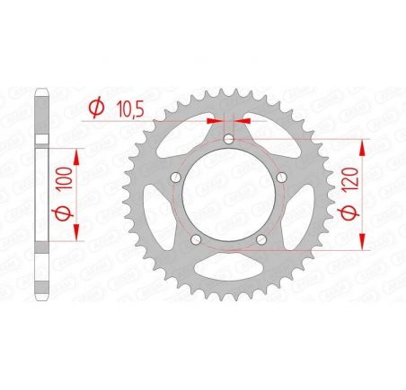 Couronne AFAM acier standard 35801 - 520