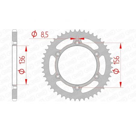 Couronne AFAM acier standard 14206 - 520