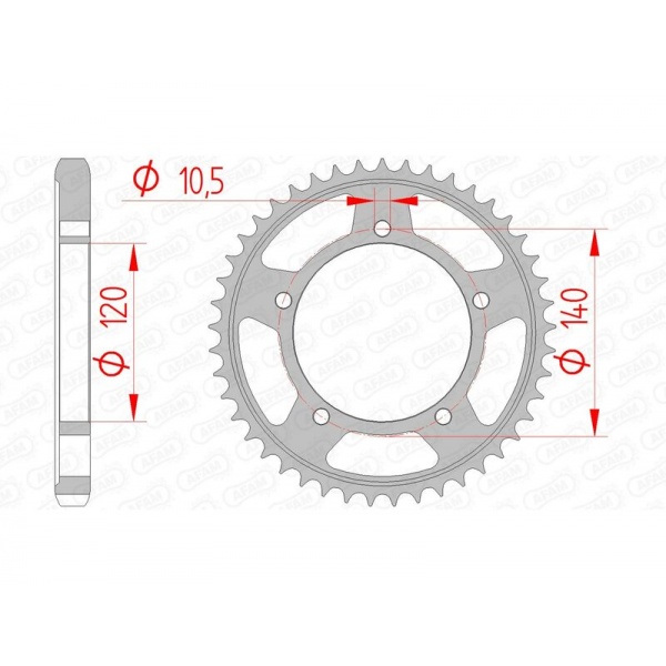 Couronne AFAM acier standard 86603 - 530 Couronne AFAM acier standard 86603 - 530