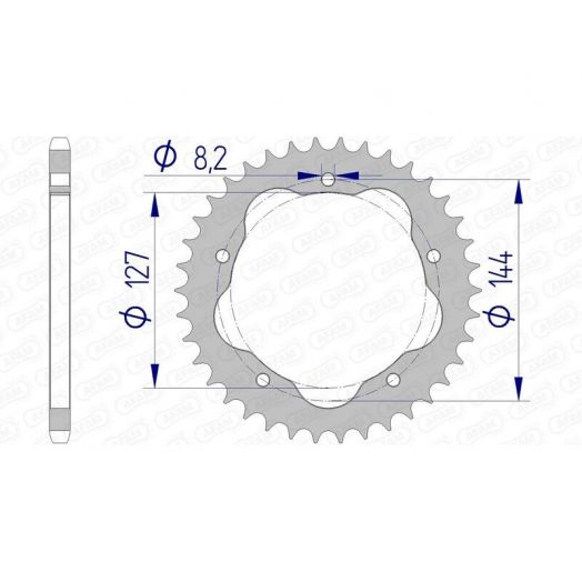 Couronne AFAM aluminium 51607 - 520 - Nécessite un porte couronne AFAM