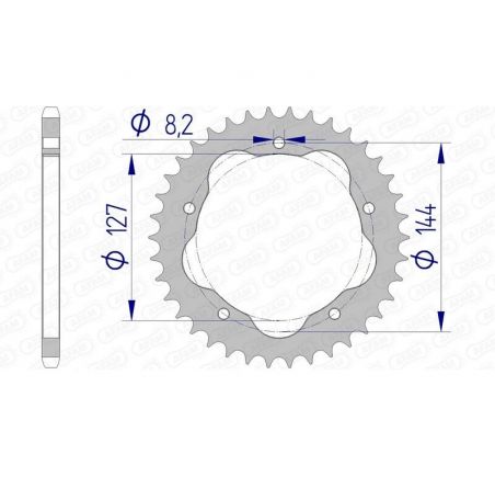 Couronne AFAM aluminium 51607 - 520 - Nécessite un porte couronne AFAM