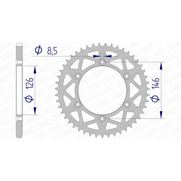 Couronne AFAM aluminium 15203 - 520 Couronne AFAM aluminium 15203 - 520