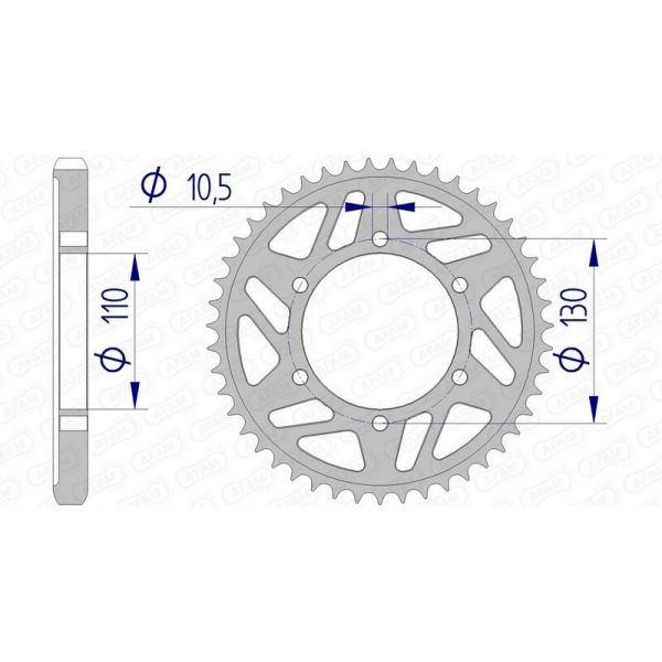 Couronne AFAM aluminium 13813 - 530