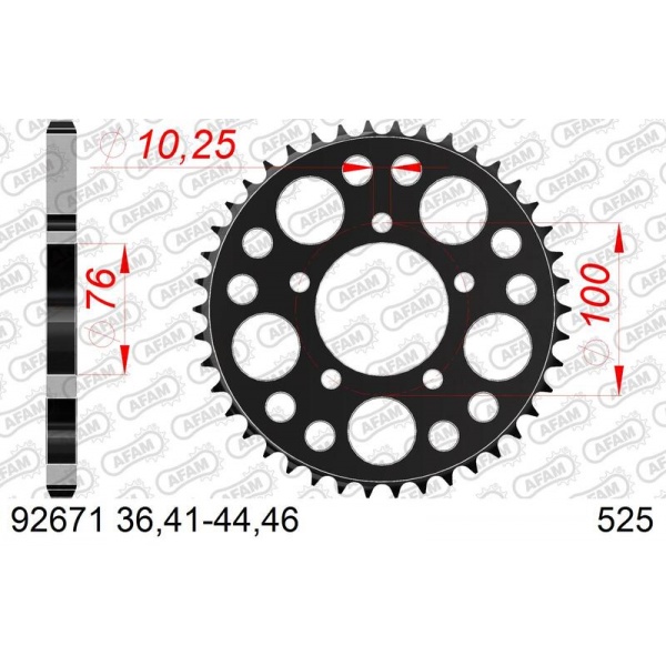 Couronne AFAM acier standard 92671 - 525 Couronne AFAM acier standard 92671 - 525