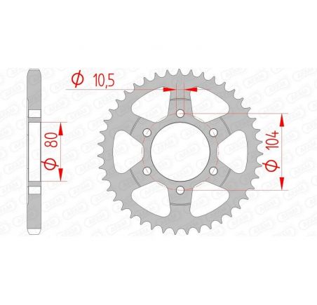 Couronne AFAM acier standard 16610 - 525