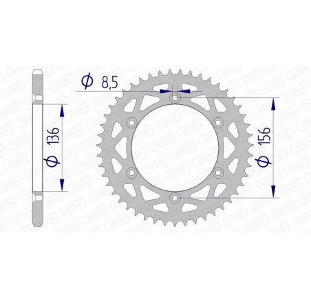 Couronne AFAM aluminium 15206 - 520
