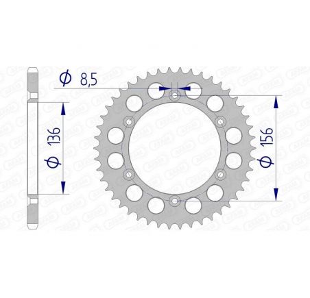 Couronne AFAM aluminium 15206 - 520