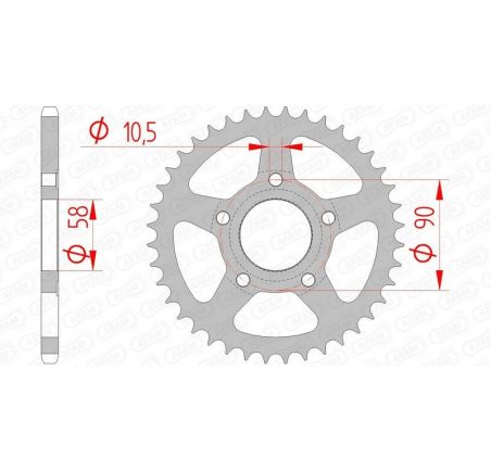Couronne AFAM acier standard 10215 - 520
