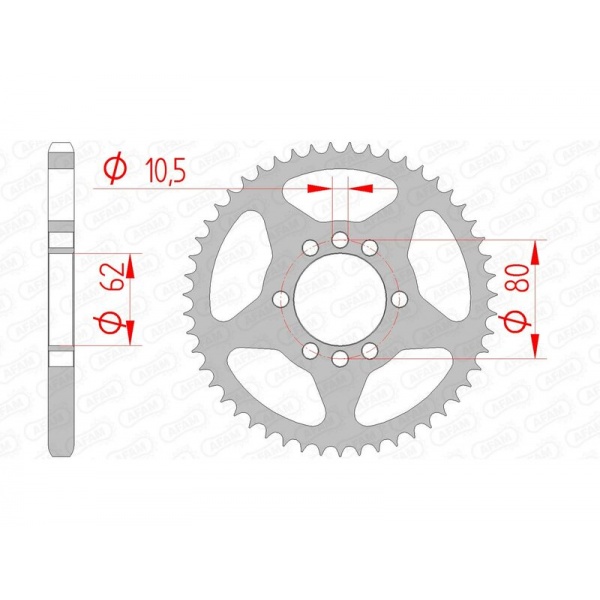 Couronne AFAM acier standard 12204 - 428 Couronne AFAM acier standard 12204 - 428