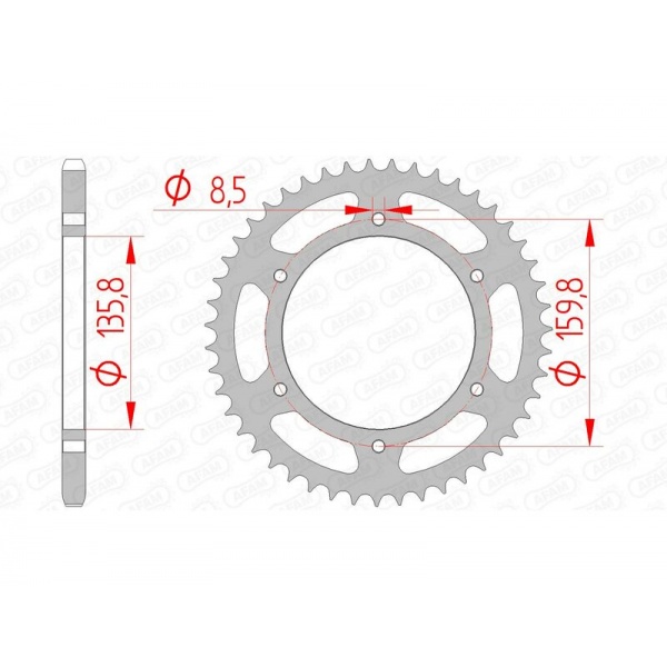 Couronne AFAM acier standard 35304 - 520 Couronne AFAM acier standard 35304 - 520