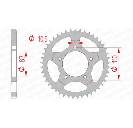 Couronne AFAM acier standard 14404 - 525