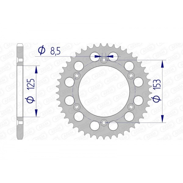 Couronne AFAM aluminium Ultra-Light 11212 - 520 Couronne AFAM aluminium Ultra-Light 11212 - 520