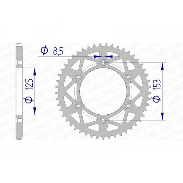 Couronne AFAM aluminium Ultra-Light 11212 - 520 Couronne AFAM aluminium Ultra-Light 11212 - 520
