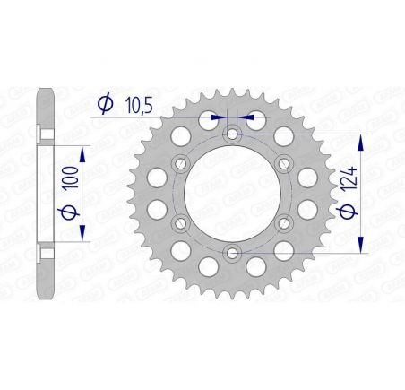 Couronne AFAM aluminium 51609 - 525