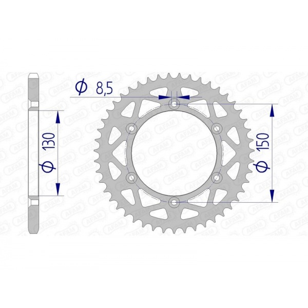 Couronne AFAM aluminium 13323 - 520 Couronne AFAM aluminium 13323 - 520