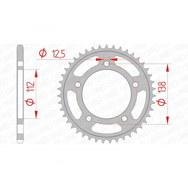 Couronne AFAM acier standard 10627 - 520 Couronne AFAM acier standard 10627 - 520