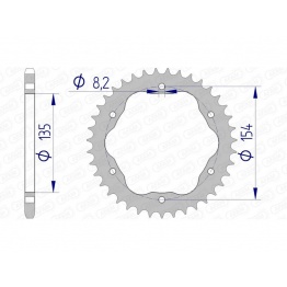 Couronne AFAM aluminium 51804 - 520 - Nécessite un porte couronne AFAM