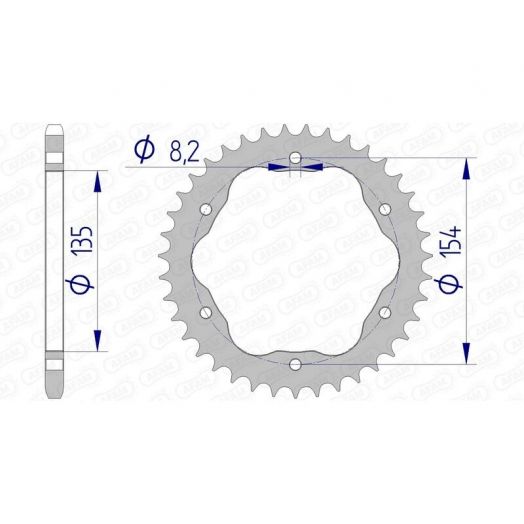 Couronne AFAM aluminium 51804 - 520 - Nécessite un porte couronne AFAM