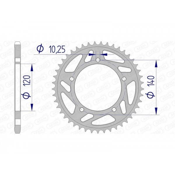 Couronne AFAM aluminium 15605 - 520 Couronne AFAM aluminium 15605 - 520