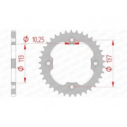 Couronne AFAM acier standard 14412 - 520