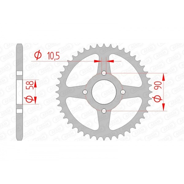 Couronne AFAM acier standard 10221 - 520
