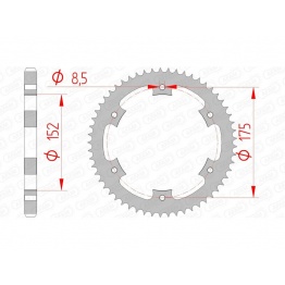 Couronne AFAM acier standard 12207 - 428
