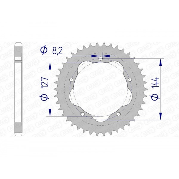 Couronne AFAM aluminium 51608 - 525 - Nécessite un porte couronne AFAM Couronne AFAM aluminium 51608 - 525 - Nécessite un porte couronne AFAM