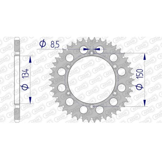 Couronne AFAM aluminium Ultra-Light anti-boue 17206520