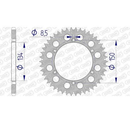 Couronne AFAM aluminium Ultra-Light anti-boue 17206520