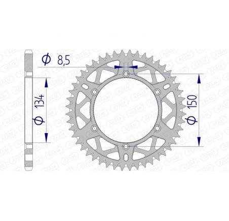 Couronne AFAM aluminium Ultra-Light anti-boue 17206520