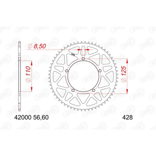 Couronne AFAM aluminium 42000 - 428