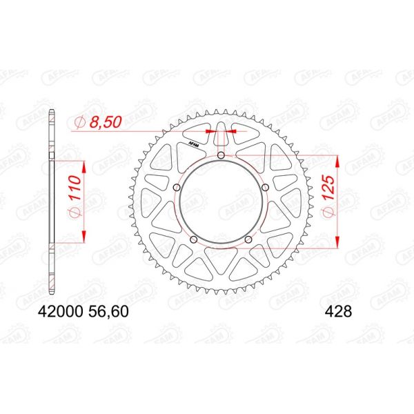 Couronne AFAM aluminium 42000 - 428