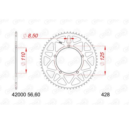 Couronne AFAM aluminium 42000 - 428