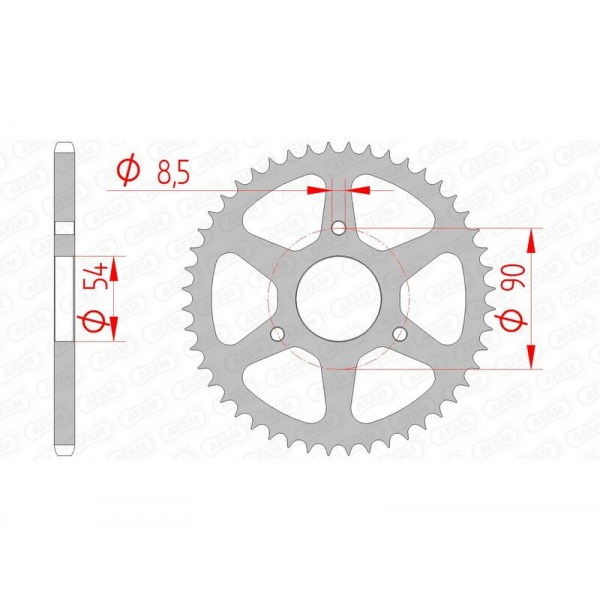 Couronne AFAM acier standard 146100 - 420 Couronne AFAM acier standard 146100 - 420