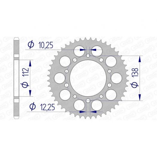 Couronne AFAM aluminium Ultra-Light 11509 - 520