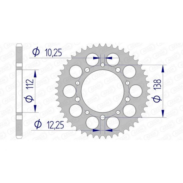 Couronne AFAM aluminium Ultra-Light 11509 - 520