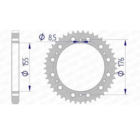 Couronne AFAM aluminium 87601 - 530