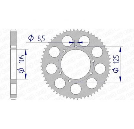 Couronne AFAM aluminium 48200 - 428