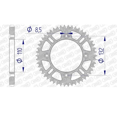 Couronne AFAM aluminium Ultra-Light anti-boue 72102 - 428