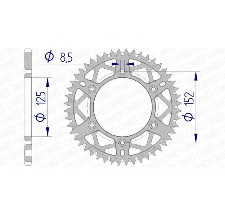 Couronne AFAM aluminium Ultra-Light anti-boue 39300 - 520
